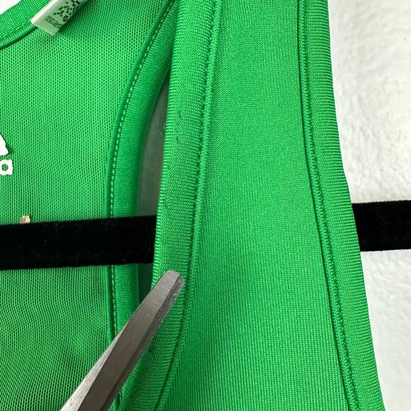 Adidas Womens Racerback Striped Seamless Built-In Bra Gym Green Tank Top Small - Picture 7 of 11
